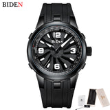 Fashion Mens Sport Watches Turbine Rotation Dial Black Steel Creative Waterproof Military Luxury Top Brand Quartz Wristwatch Men