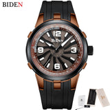 Fashion Mens Sport Watches Turbine Rotation Dial Black Steel Creative Waterproof Military Luxury Top Brand Quartz Wristwatch Men