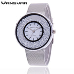 2019 New Fashion Stainless Steel Gold & Silver Band Quartz Wtach Luxury Women Rhinestone Watches Valentine Gift BW1900