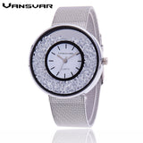 2019 New Fashion Stainless Steel Gold & Silver Band Quartz Wtach Luxury Women Rhinestone Watches Valentine Gift BW1900