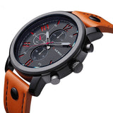 Big COOL Fashion Brand Luxury Military Watches Men Leather Sports Quartz Watch Casual Wristwatch Clock Male Relogio Masculino