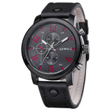 Big COOL Fashion Brand Luxury Military Watches Men Leather Sports Quartz Watch Casual Wristwatch Clock Male Relogio Masculino