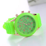 2019 New Fashion Geneva Brand Rosy Gold Casual Quartz Watch Women Sports Silicone Strap Watches Relogio Feminino Ladies Wtaches