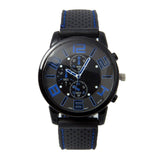 Men Watch Fashion COOL DIAL Dark Blue Pointer Sport Watch Quartz Wristwatch saat relojes para hombre zegarek mski heren horloge