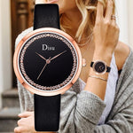 Disu Brand Fashion Leather Watches 2019 New Leather Minimalist Wrist Watch Women Watches Mujer Bayan Kol Saati Montre Feminino