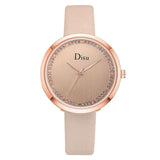 Disu Brand Fashion Leather Watches 2019 New Leather Minimalist Wrist Watch Women Watches Mujer Bayan Kol Saati Montre Feminino
