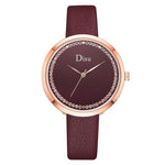 Disu Brand Fashion Leather Watches 2019 New Leather Minimalist Wrist Watch Women Watches Mujer Bayan Kol Saati Montre Feminino