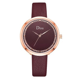 Disu Brand Fashion Leather Watches 2019 New Leather Minimalist Wrist Watch Women Watches Mujer Bayan Kol Saati Montre Feminino